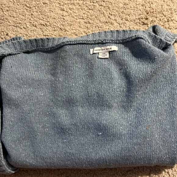 AE Cropped Blue Cardigan - Picture 3 of 3